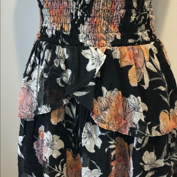 VERO MODA Smocked High Waist Skirt Floral M - Picture 3 of 7